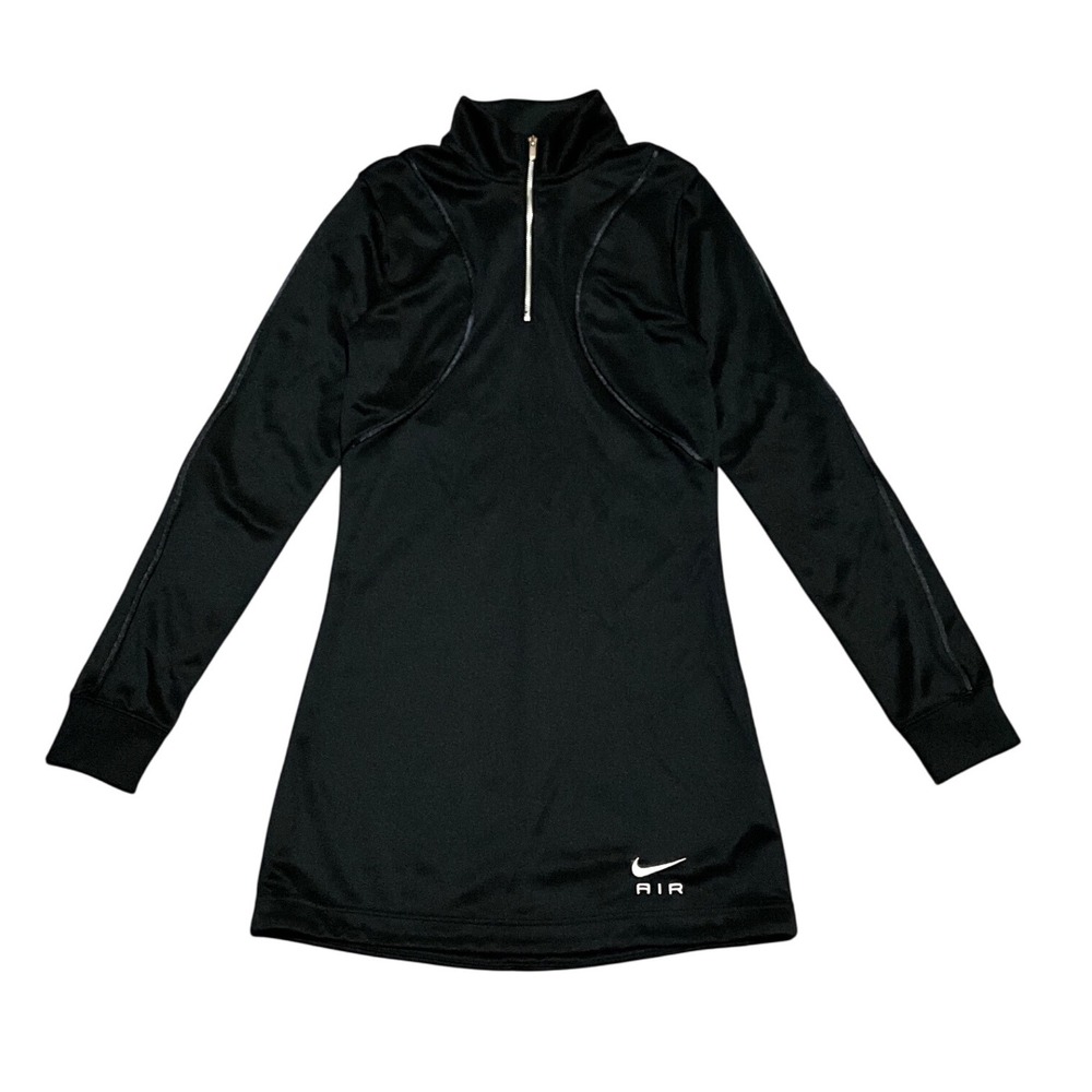 Nike Air Long Sleeve Quarter Zip Sportswear Athleisure Dress Women's XS Black